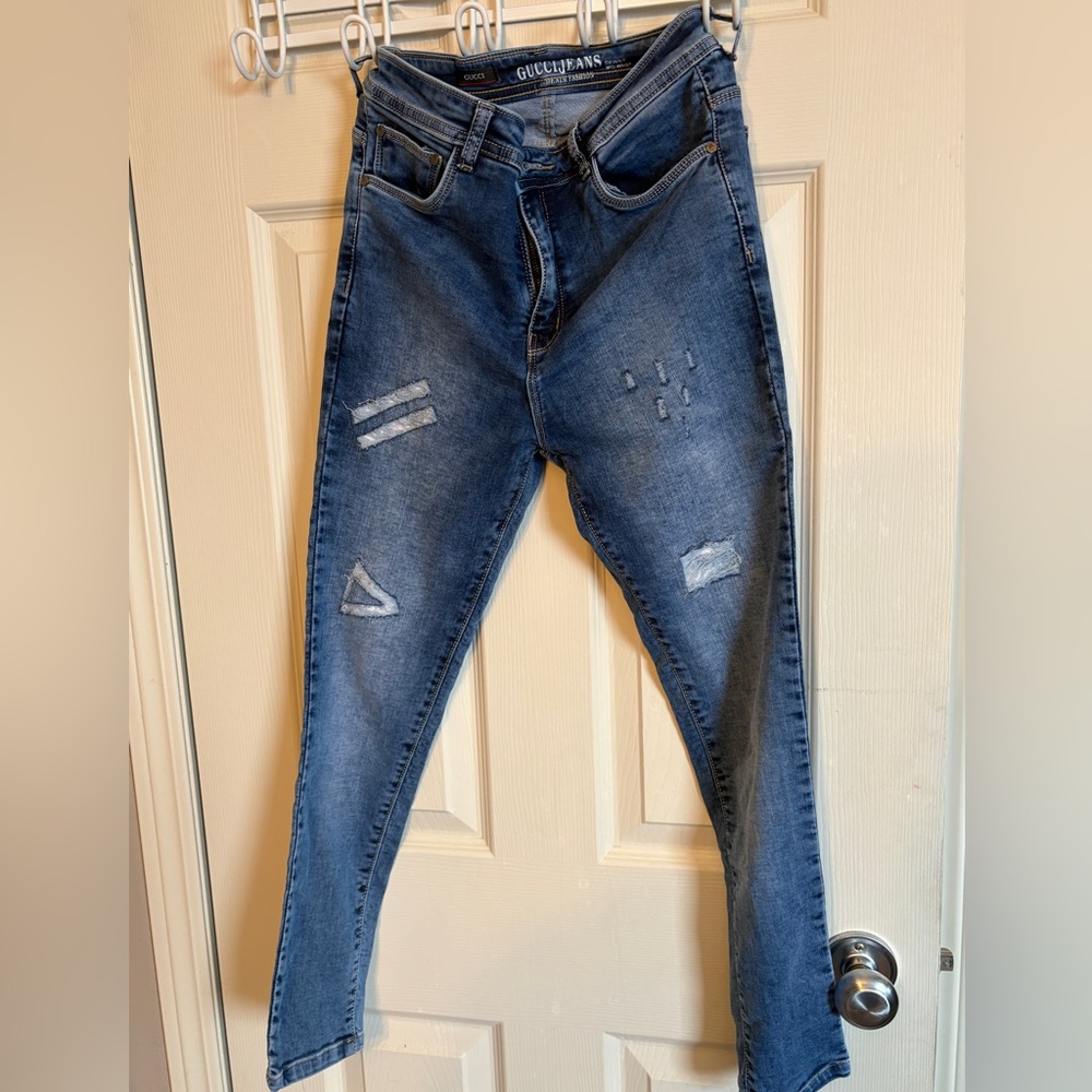 🔥 Gucci slim fit/mid rise Blue Denim Jeans Sz0.